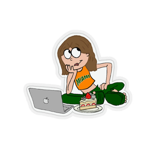 Custom College Stickers - UMiami Lizzy McGuire Inspired