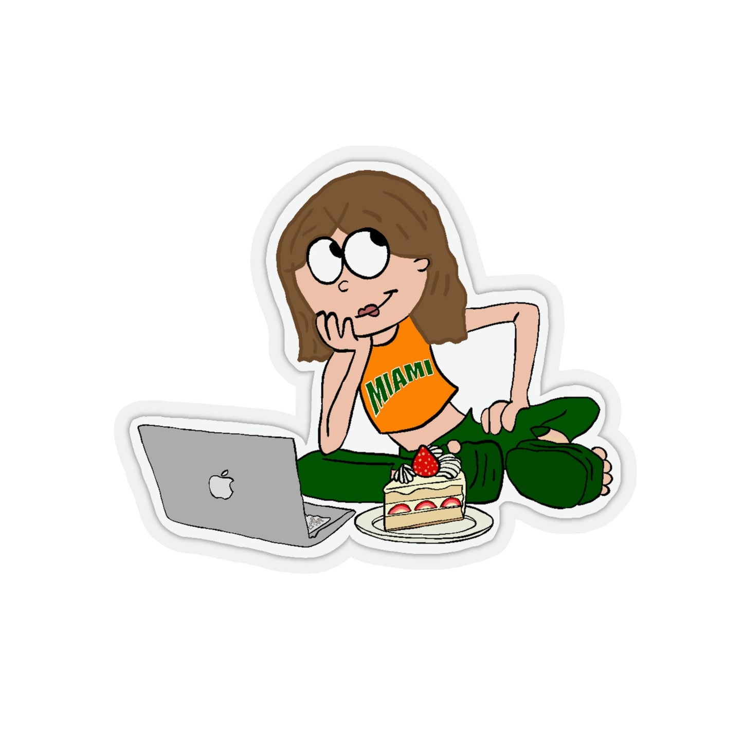 Custom College Stickers - UMiami Lizzy McGuire Inspired