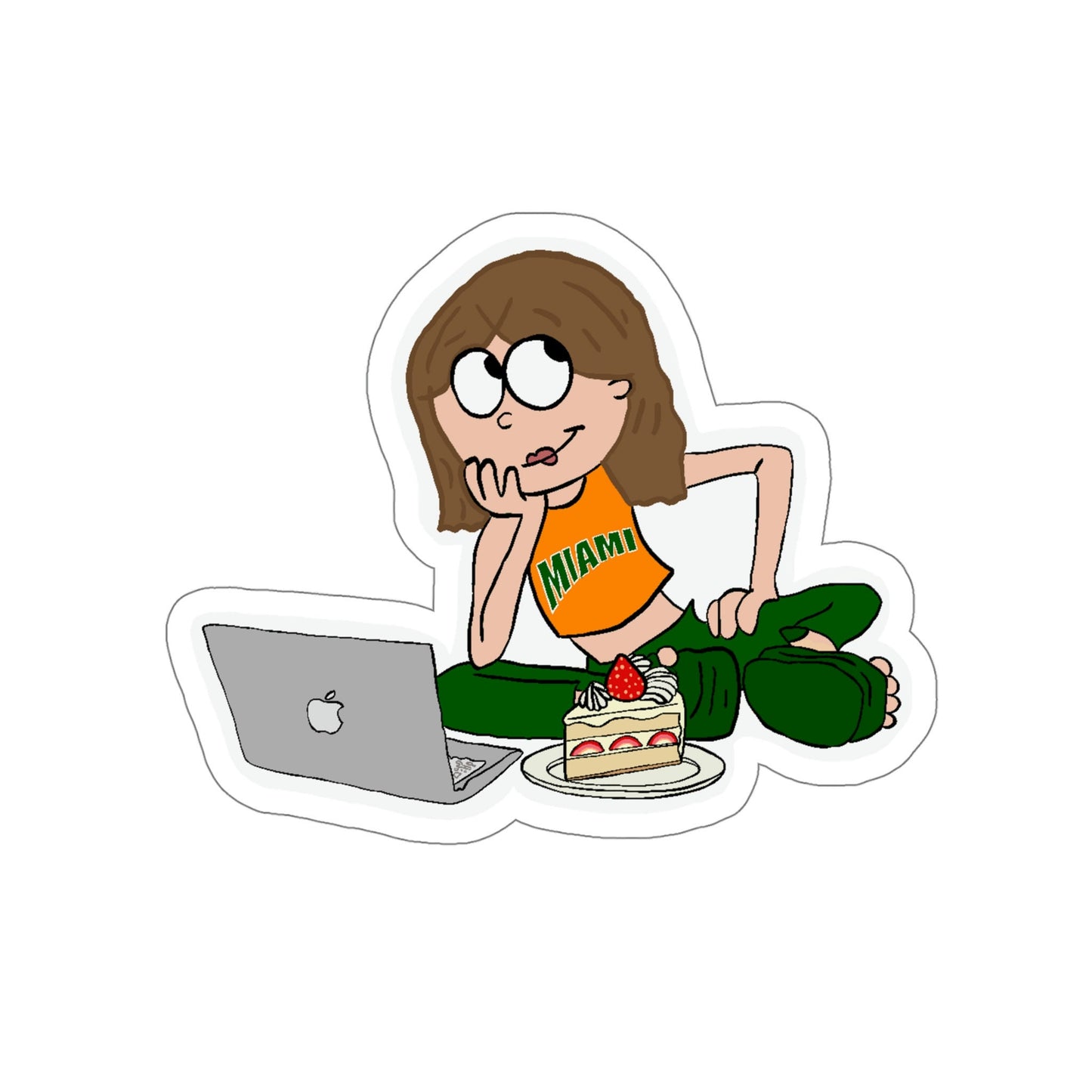 Custom College Stickers - UMiami Lizzy McGuire Inspired